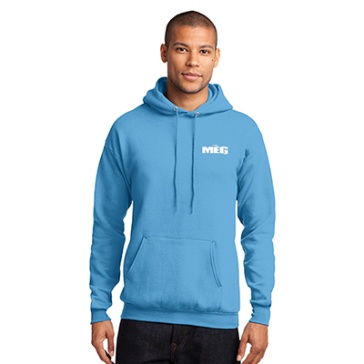 Logoed Port and Company Men's Pullover Hooded Sweatshirt