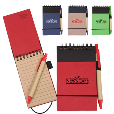 Eco Recycled Jotter with Pen