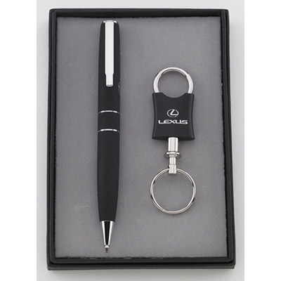 Promotional Pen & Pewter Keychain Set