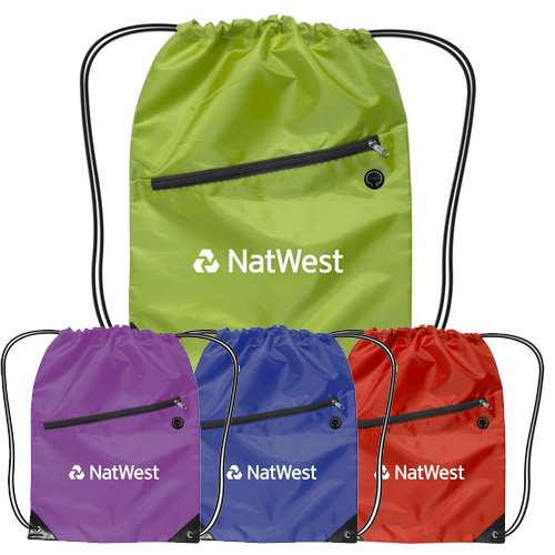 Promotional drawstring backpacks on sale