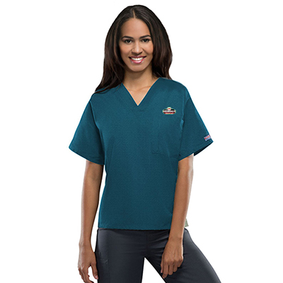 Unisex 1-Pocket V-Neck Scrub Top