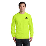 Gildan® Ultra Cotton® Long Sleeve T-Shirt with Pocket (Safety Green)