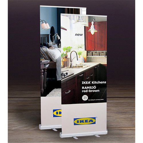 Economy Fabric Retractable Banner Stand - 33.5