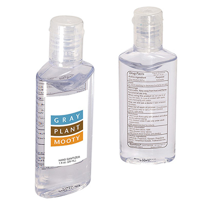 1 oz. Hand Sanitizer in Oval Bottle