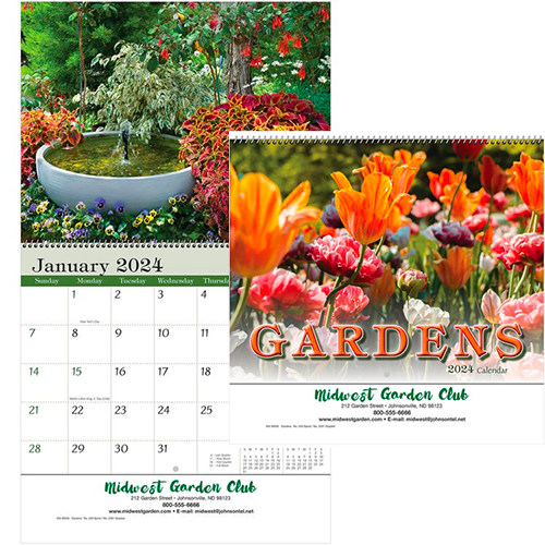 Gardens Wall Calendar - Spiral