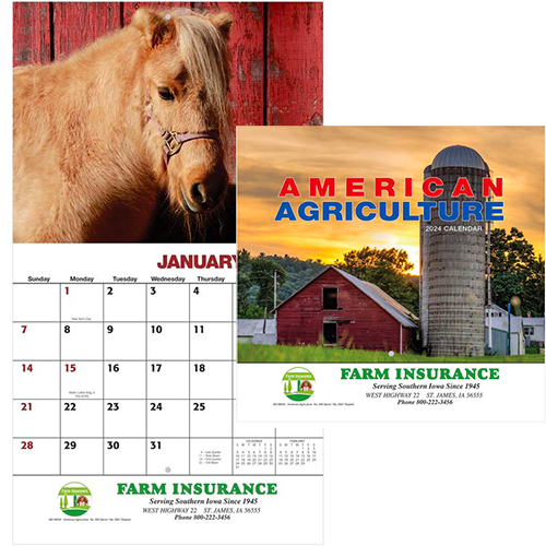 American Agriculture Wall Calendar - Stapled