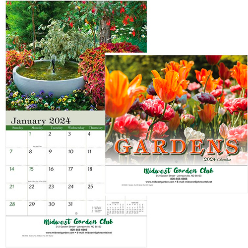 Gardens Wall Calendar - Stapled