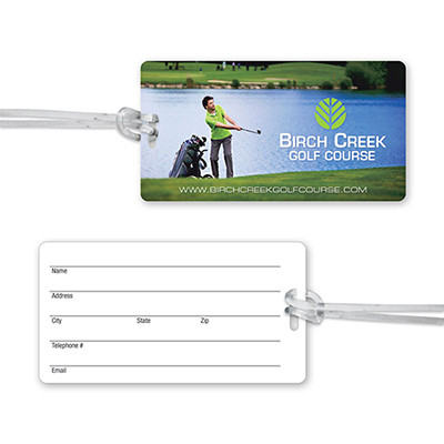 Luggage Tag with Clear Strap