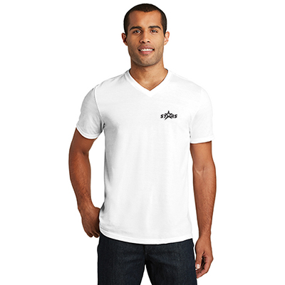 District Made® Mens Perfect Tri® V-Neck Tee (White)