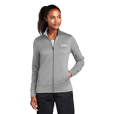 Branded Sport-Tek Ladies Sport-Wick Fleece Full-Zip Jacket Grey