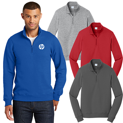Port & Company® Fan Favorite™ Fleece 1/4-Zip Pullover Sweatshirt
