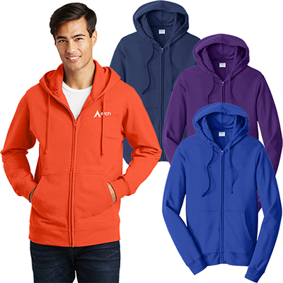 Port & Company® Fan Favorite™ Fleece Full-Zip Hooded Sweatshirt
