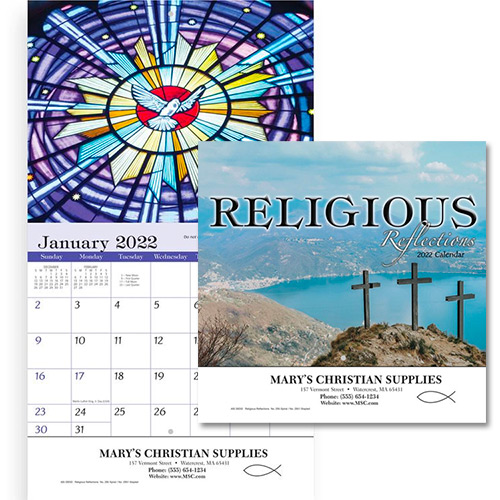 Religious Reflections Wall Calendar - Stapled