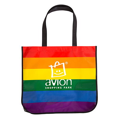 Personalized Shoulder Bags Custom Rainbow with Name Shopping Tote