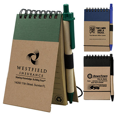 Arcata Recycled Jotter Notepad Notebook w/Pen