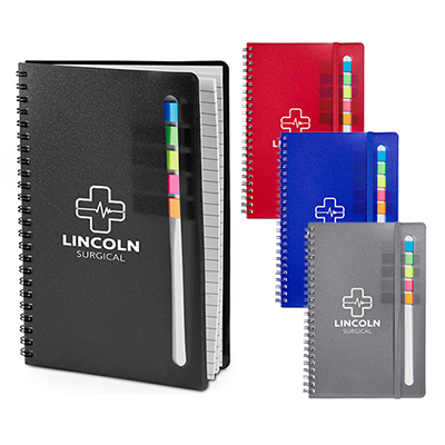 Semester Spiral Notebook with Sticky Flags
