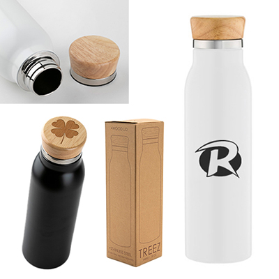 20 oz. Treez Stainless Steel Tumbler with Wood Lid