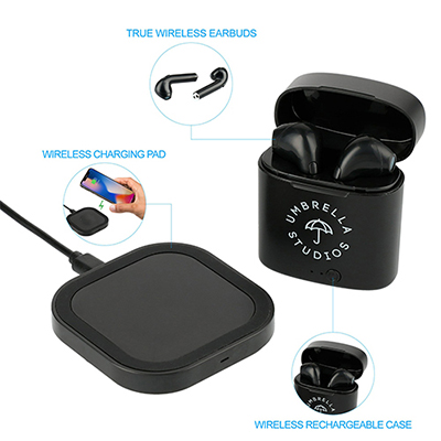 Oros TWS Auto Pair Earbuds & Wireless Charging Pad