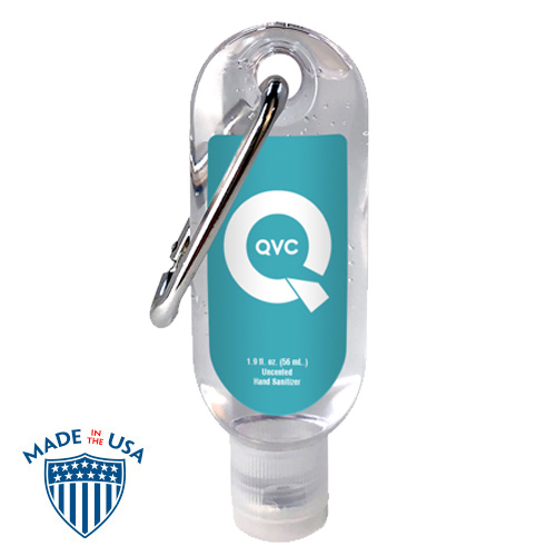 Clear Sanitizer with Carabiner Clip