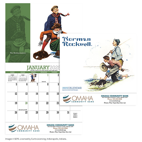 Norman Rockwell Appointment Calendar - Stapled