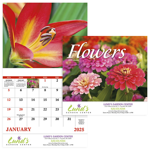 Flowers Calendar - Stapled