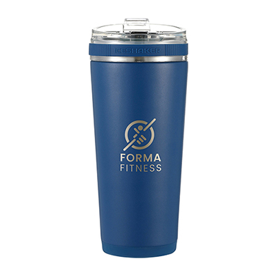 Ice Shaker 26 oz Navy Shaker Bottle