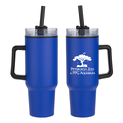 40oz Tumbler with Handle Royal Blue