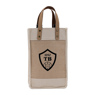 Sonoma Recycled Cotton Jute Wine Cooler Bag