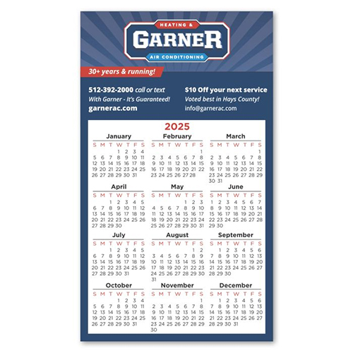 Calendar Square Corner Magnet 3 1/2 x 6 - 20 mil