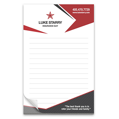 5-1/2 x 8-1/2 Note Pad w/ Magnet - 25 Sheets