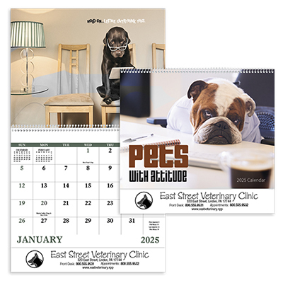 Pets with Attitude - Spiral Calendar