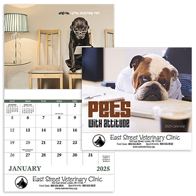 Pets with Attitude - Stapled Calendar