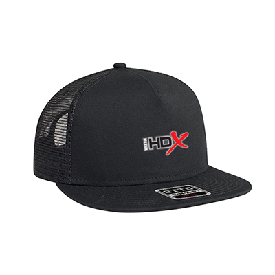 Round Flat Visor Trucker Snapback Hat