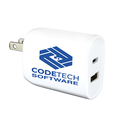 2-In-1 USB & Type C Wall Charger Adapter