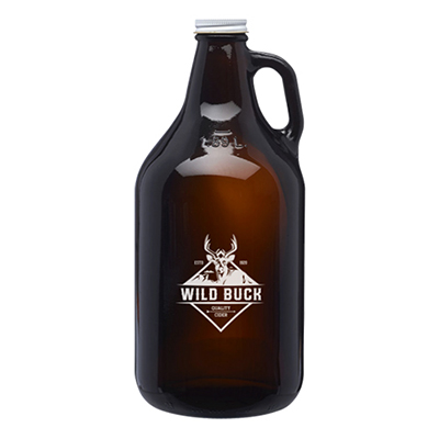 Homebrew 64 oz. Amber Glass Growler