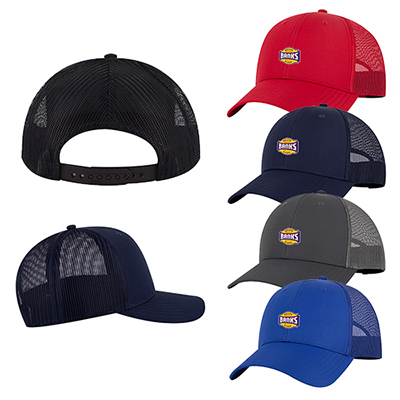 6 Panel Mid Profile Mesh Back Trucker Hat