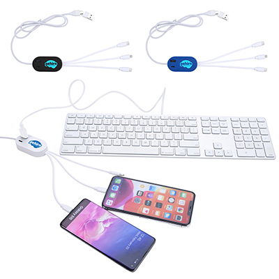 DualLink Charging Cable 2A with USB Hub